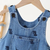 Denim Dinosaur Unisex Jumpsuit