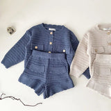 Knit Cotton Elegant Little Girls' Set