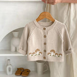 Mushroom Baby & Toddler Knit Cotton Cardigan