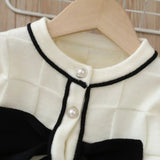 Girls Bow Knit Cardigan & Dress Set