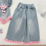 Girl's Winter Wonderland Denim 2-Piece Set