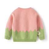 Little Girls' Floral Cardigan in Pink