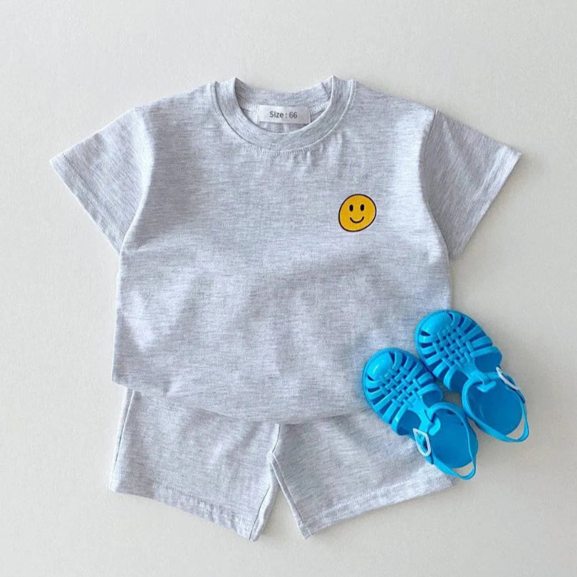 Unisex Smile Emoji Unisex Top & Shorts Set