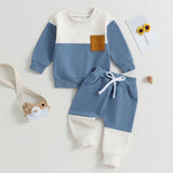 Toddlers' Unisex Colorblock Patch Sweater Set