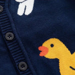 Playful Farm Animal Knit Boys' Cardigan