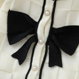 Girls Bow Knit Cardigan & Dress Set