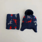 Thick Winter Dino Hat & Neck Warmer