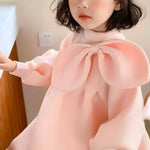 Pastel Pink Long Sleeve Girls' Dress