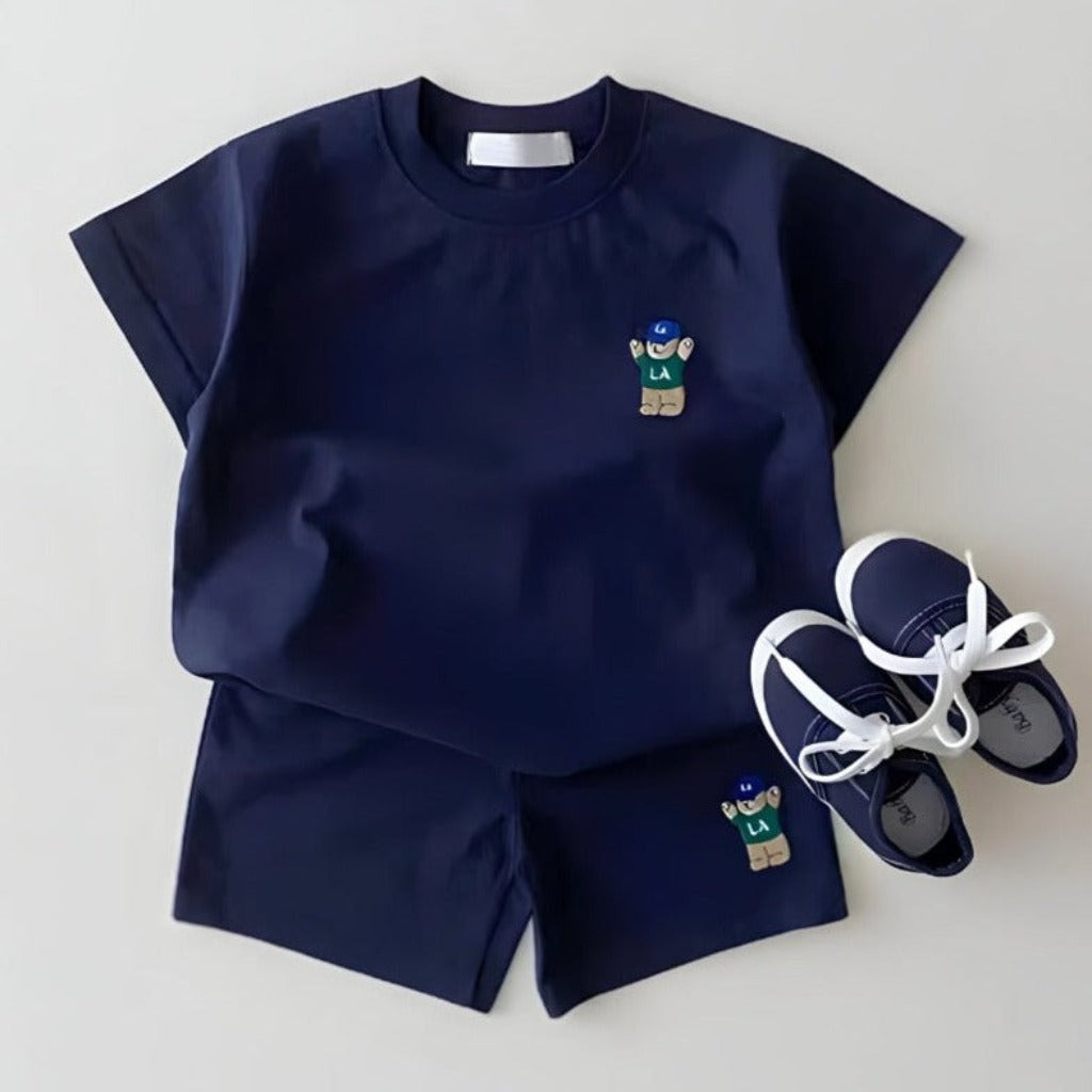 LA Bear Shorts & T-Shirt Unisex Matching Set