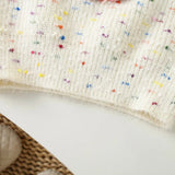 Knitted Heart Sweater & Ruffle Skirt