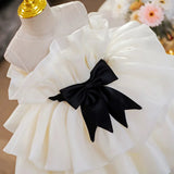 Champagne White Sleeveless Flower Girl Dress