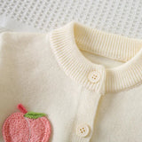 Pink Strawberry Cardigan & Skirt Set