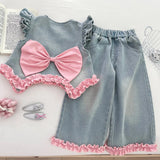 Girl's Winter Wonderland Denim 2-Piece Set