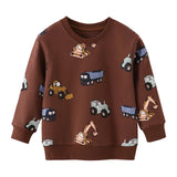 Boys' Cotton Sweatshirts with Trucks