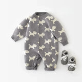 Unisex Knit Puppy Love Romper