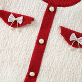 Royal Red Princess Cardigan & Skirt Set