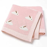 Soft Touch Bunny Pattern Cotton Blanket