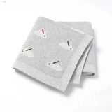 Soft Touch Bunny Pattern Cotton Blanket