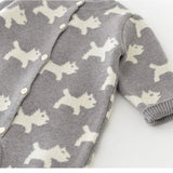 Unisex Knit Puppy Love Romper