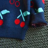 Cherry Little Lady Skirt & Cardigan Knit Cotton Set