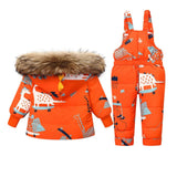 Unisex Dino Theme Ski-Wear for Kids