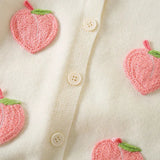 Pink Strawberry Cardigan & Skirt Set