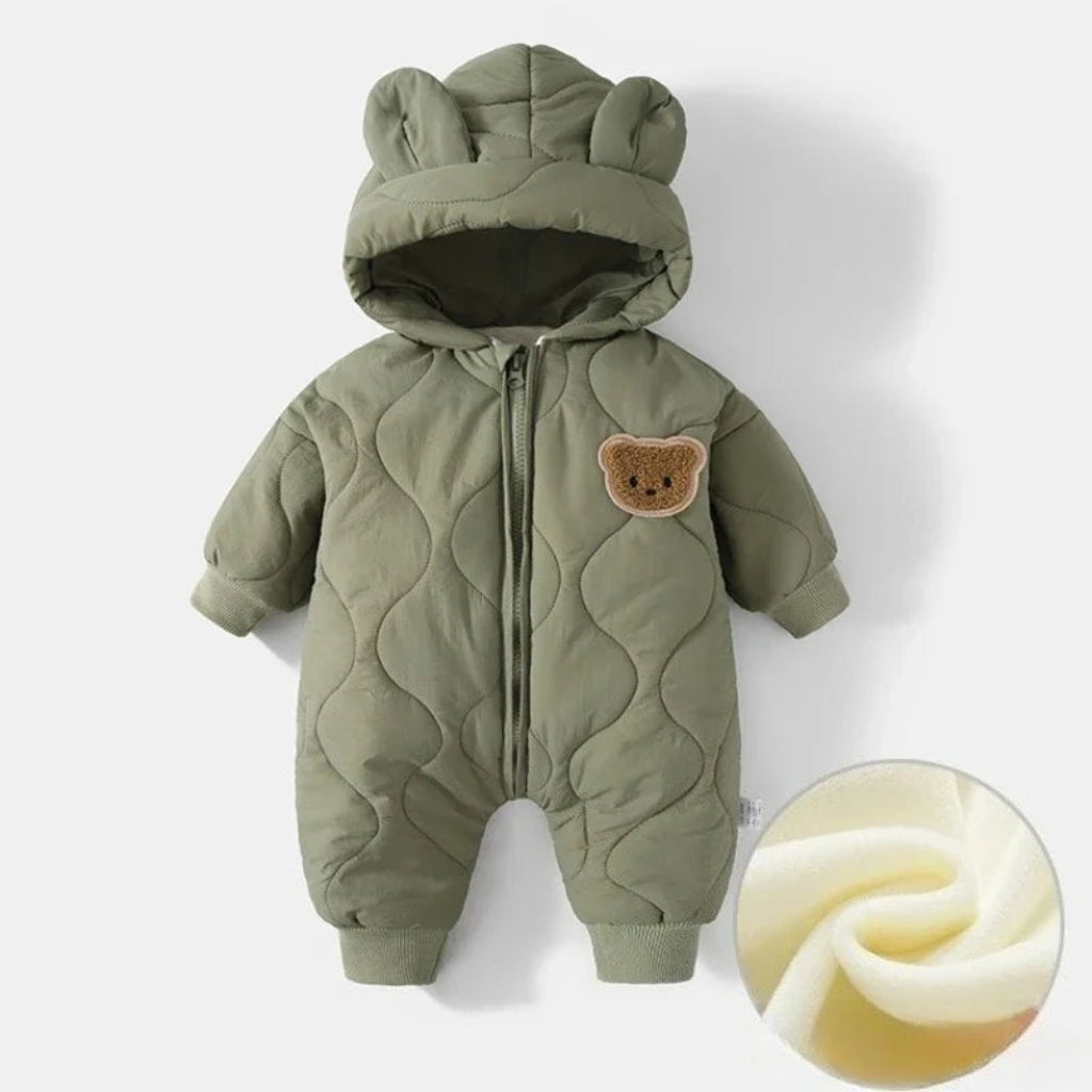 Toddler Unisex Playful Winter Hooded Jumpsuit