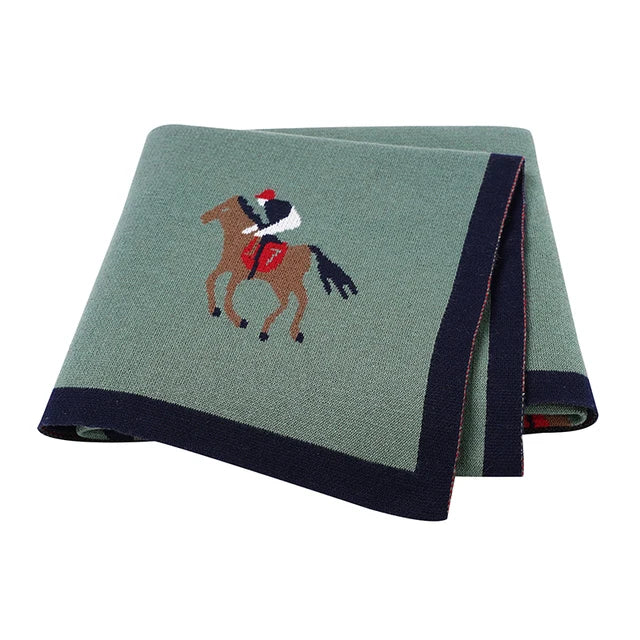 Horse Pattern Soft Blanket