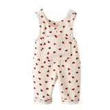 HEART Print corduroy Summer Jumpsuit