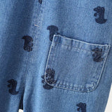Denim Dinosaur Unisex Jumpsuit