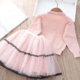 Winter Twirl Princess Dress & Cardigan Set