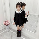 Audrey Wool-Blend Bow Collar Dress