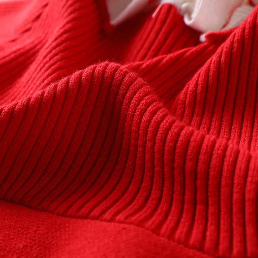 Audrey Wool-Blend Bow Collar Dress