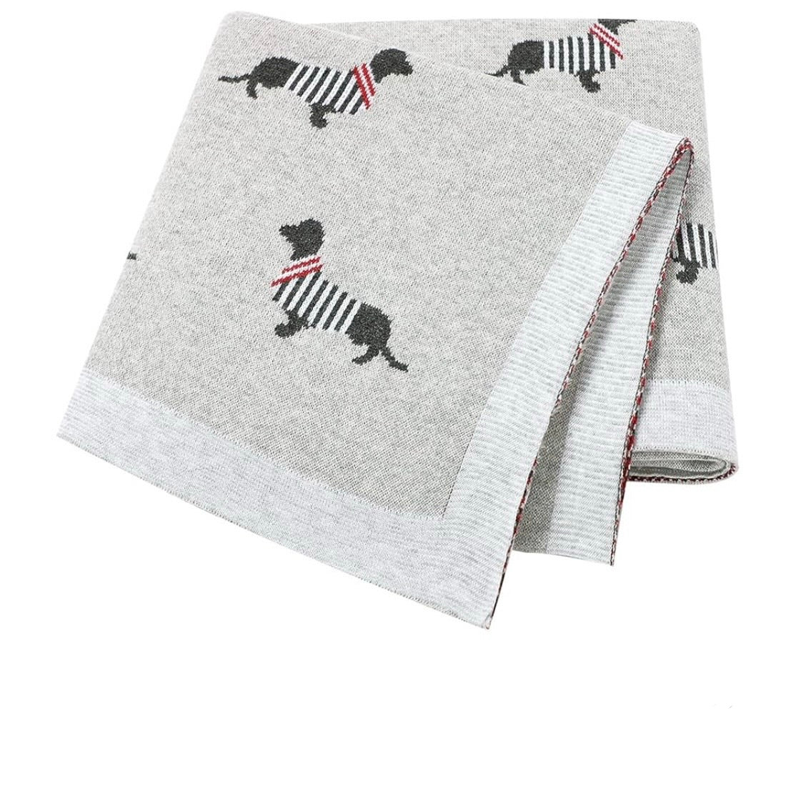 Dog Pattern Cotton Blanket