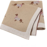 Dog Pattern Cotton Blanket