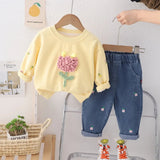Little Girls’ Sunny Flower 2-PIECE Outfit