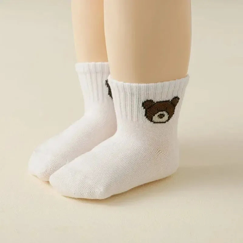 Babies’ Teddy Bear Ankle Socks Set of 5
