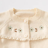 Baby Girls' Cardigan in Cream Color