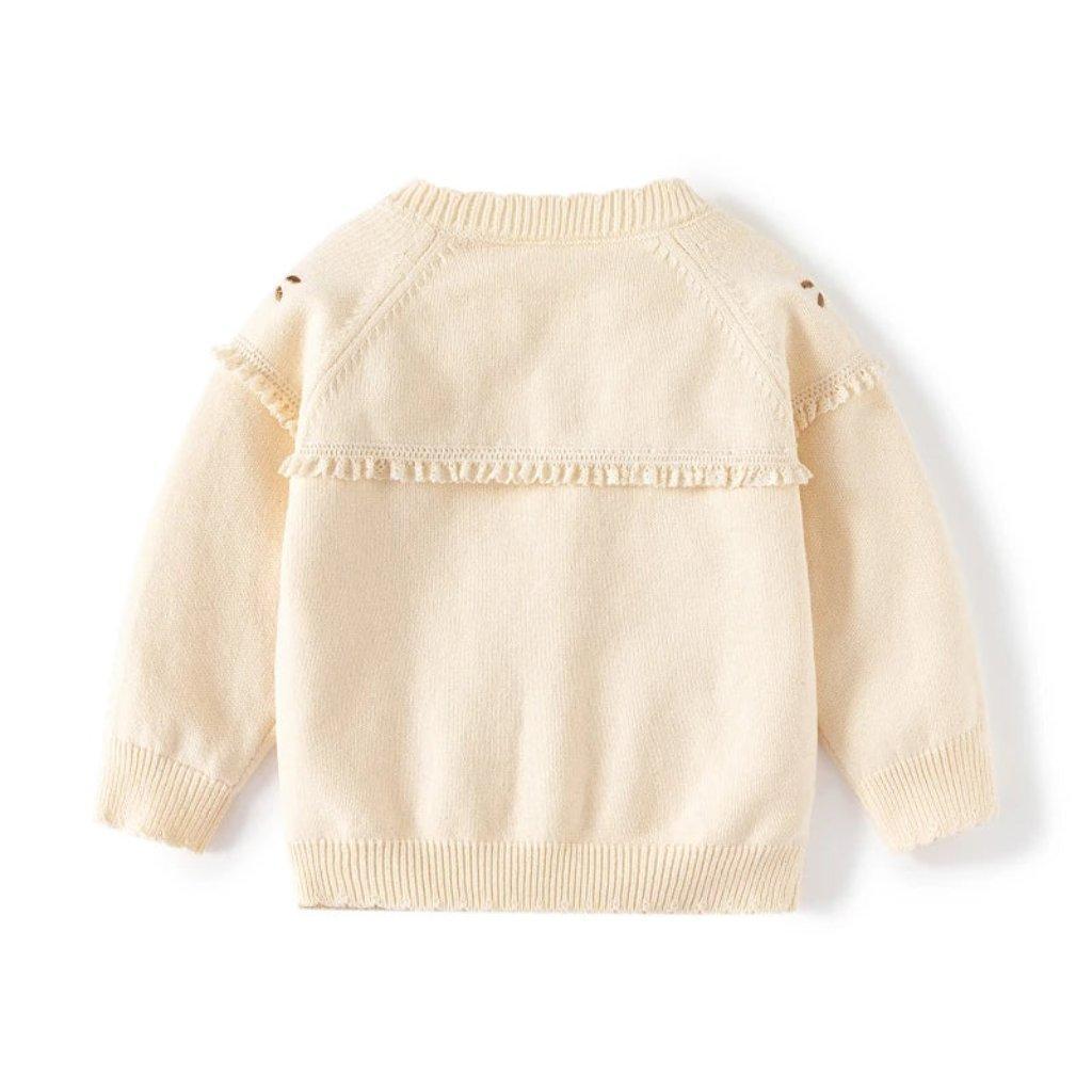 Baby Girls' Cardigan in Cream Color