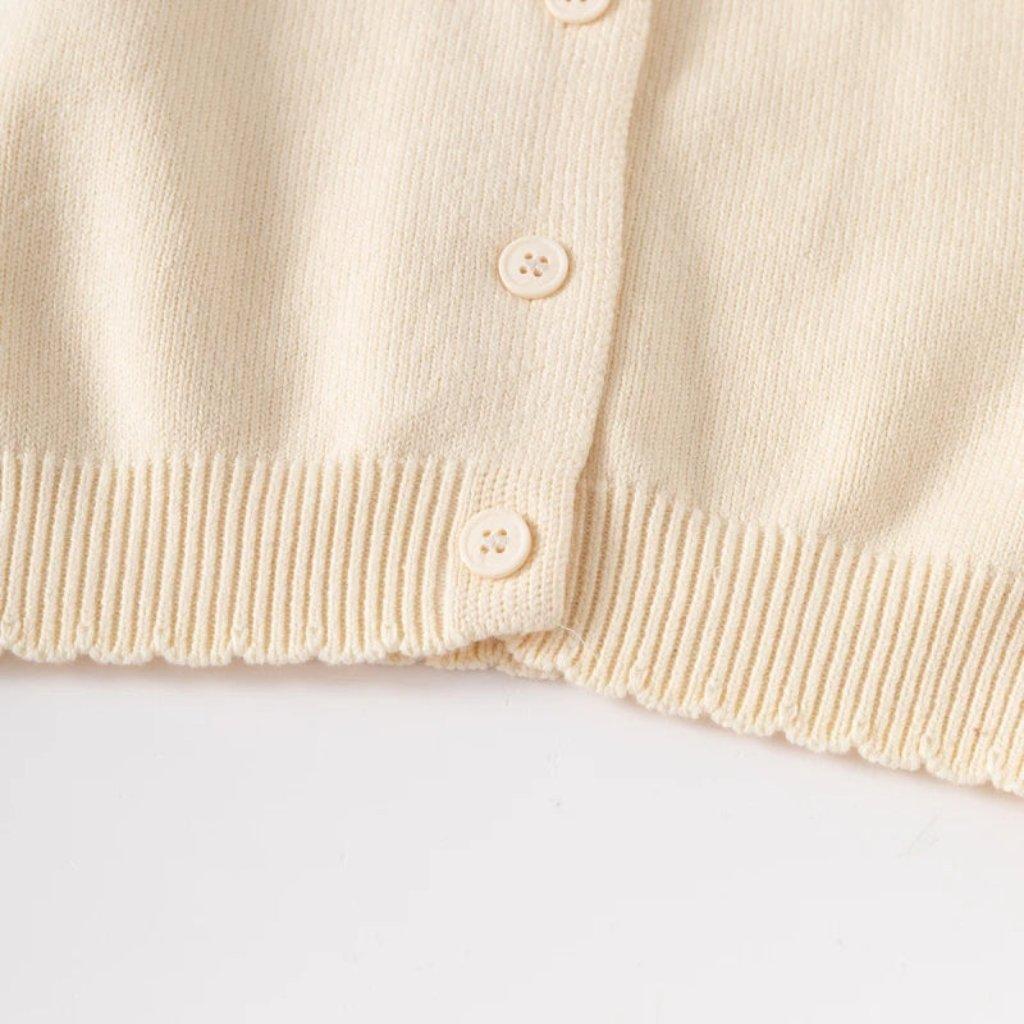 Baby Girls' Cardigan in Cream Color