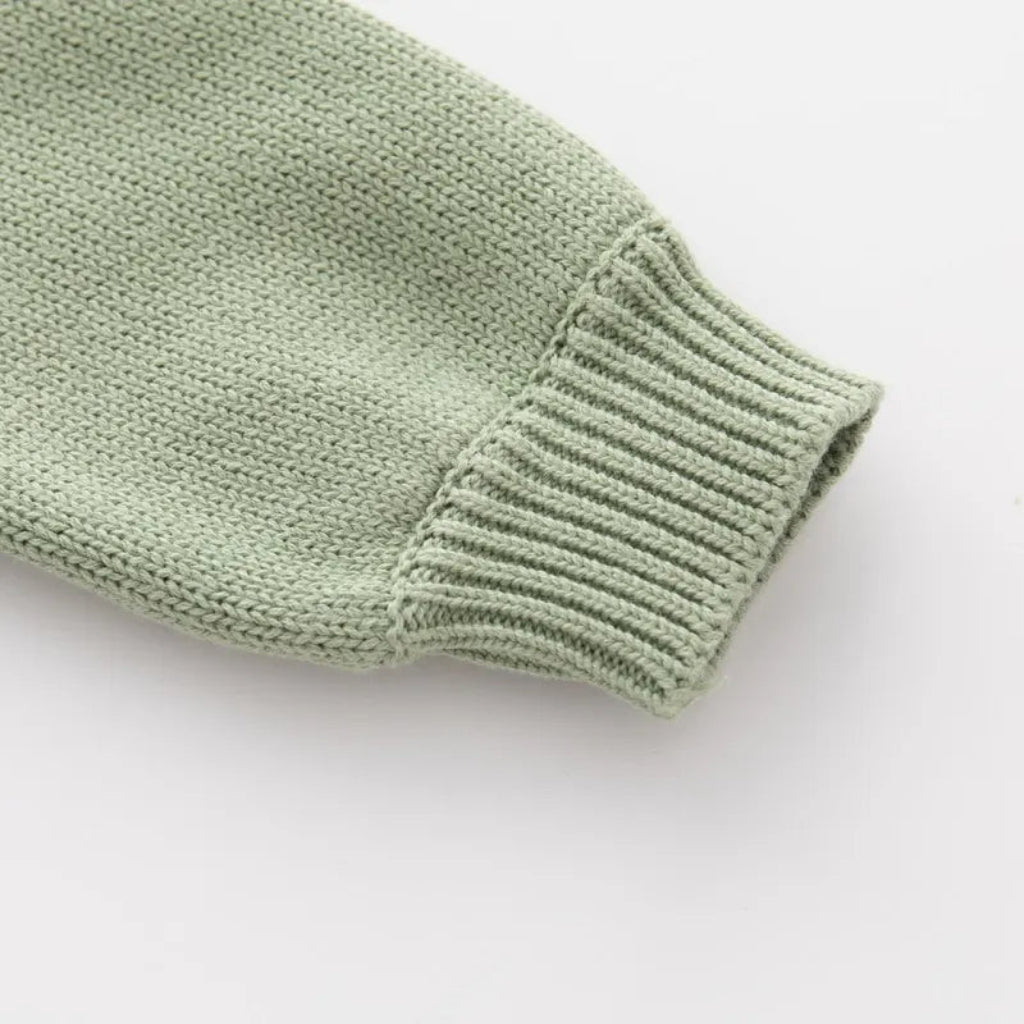 Baby Girls Flower Embroidered Knit Cotton Cardigan