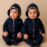 Baby Zipper Hooded Jumpsuit