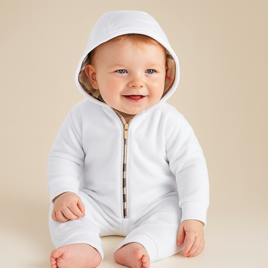 Baby Zipper Hooded Jumpsuit