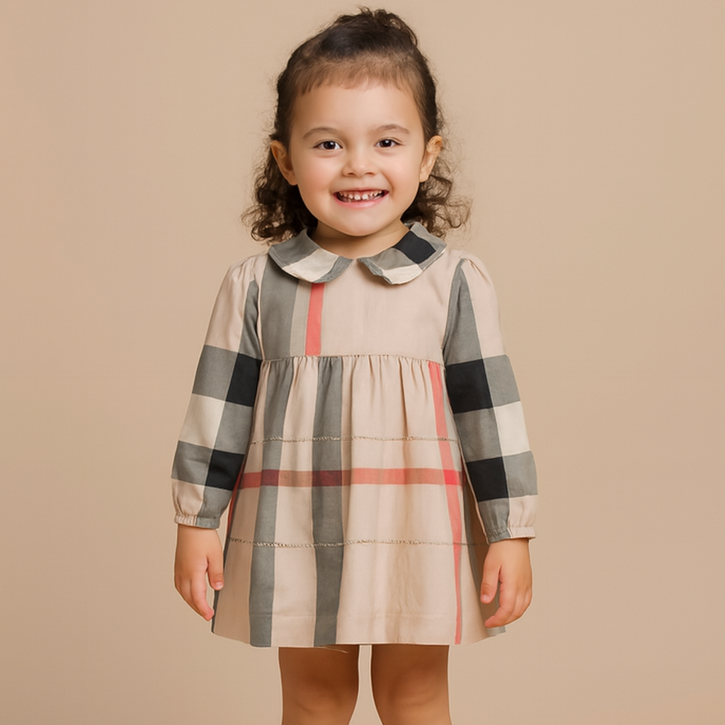 Beige Dreamer Girls' Dress