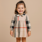 Beige Dreamer Girls' Dress