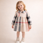Beige Dreamer Girls' Dress