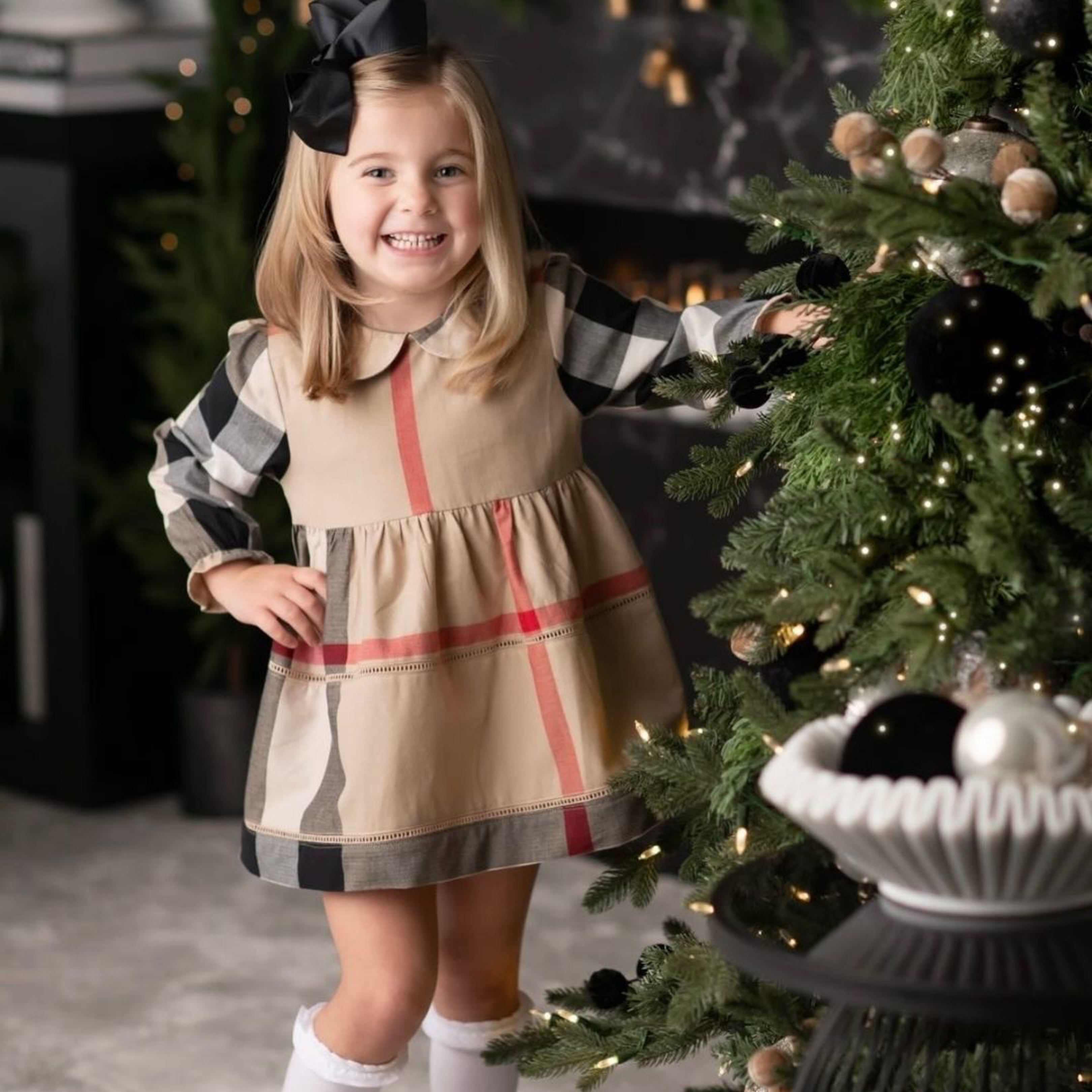 Beige Dreamer Girls' Dress