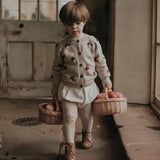 Beige Mushroom Knit Cardigan for Kids