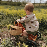 Beige Mushroom Knit Cardigan for Kids