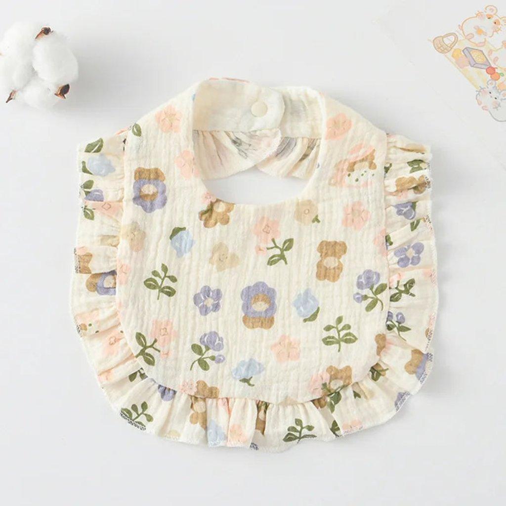 Boho Muslin Bibs for Baby Girls